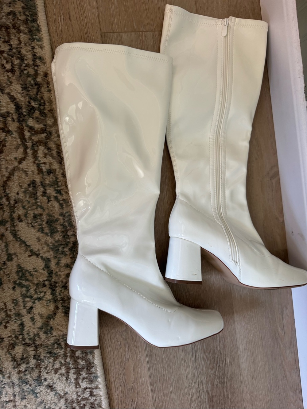 DREAM PAIRS Women’s gogo boots square toe chunky heel knee high size 11 - Picture 3 of 5